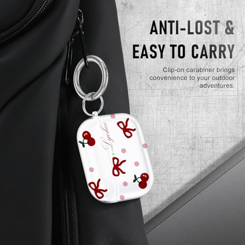 Image of for AirPods Pro 3 Case (2025) with Cleaner Kit, Cute Soft Silicone Cover Compatible AirPods Pro 3rd Genera case with Keychain for Women Men with Keychain for Airpod Pro case(2025) Bow Cherries