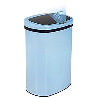 Vista 16 de BestOffice Papelera de 13 galones de plástico con tapa Negro oscuro Bote de basura automático sin contacto Control de olores Diseño