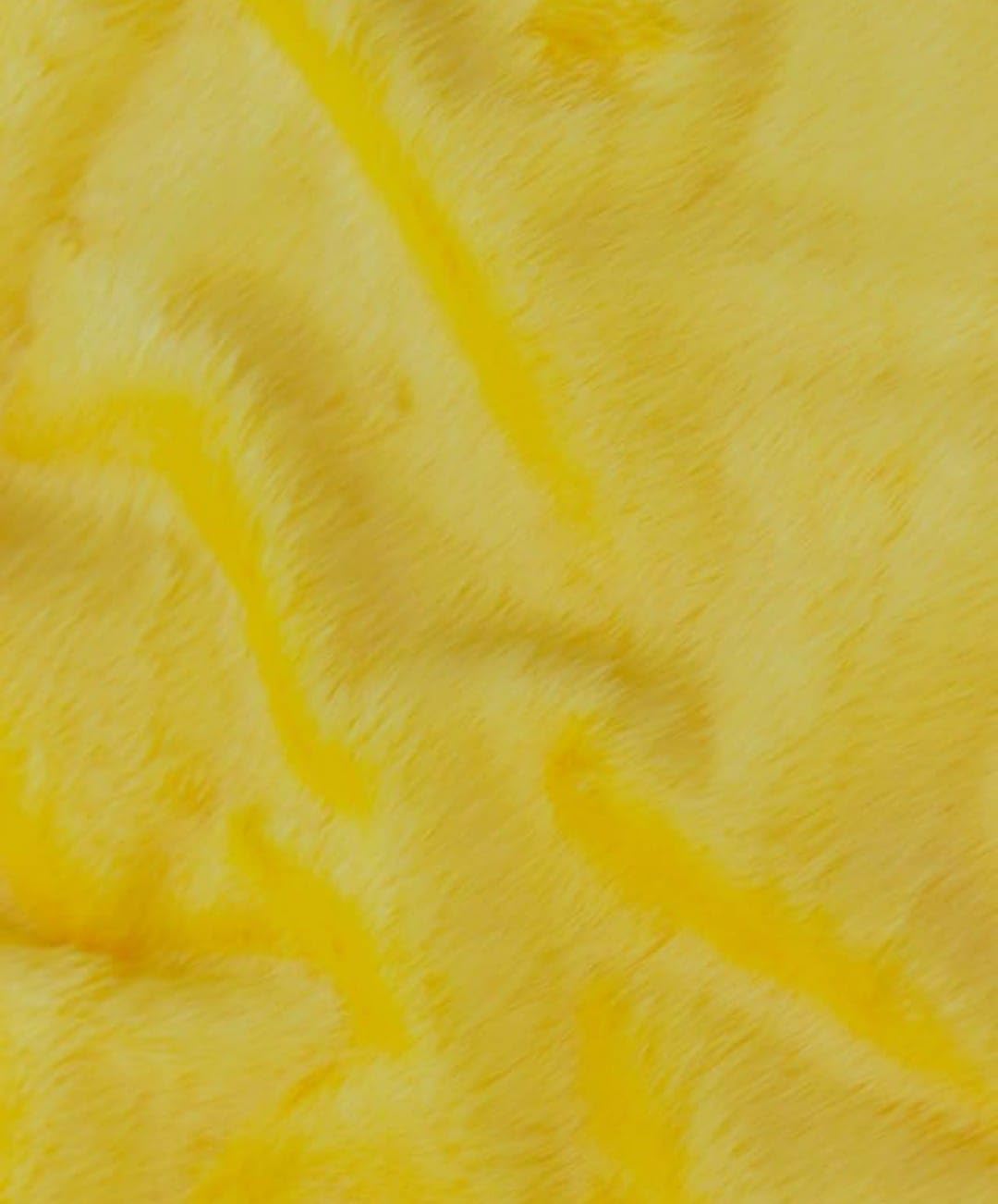 Prokart Soft Faux Fur Fabric Cloth – 60 Inch Wide Pana | Fur Fabric Decorative Cloth for Crafting Soft Toys, Fancy Dress, Baby Photoshoot, Wedding Mandap & Party Décor (Yellow, 1 Mtr)