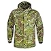 WSPDSD Army Field Jacket + Pantalon + Chemises Manteau à capuche en coton militaire pour hommes Parka Uniforme tactique Coupe-vent Vêtements de chasse Pardessus - Vert CP-Veste, CN L (US M)