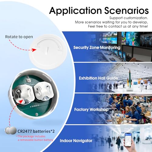 Image of DX-CP28 BLE 5.1 eddystone ble ibeacon 4 Years Battery Life 120~140m Tracking Distance Message Push Asset Tracking Indoor Navigation Blue Tooth Ibeacon (3)