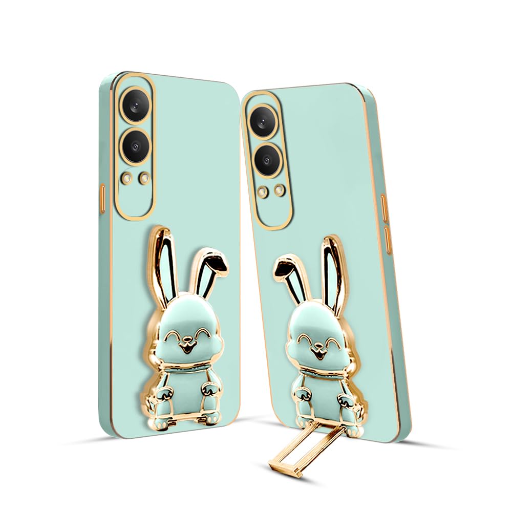 KARWAN®️ 3D Bunny with Folding Stand Back Cover Case Compatible for Oneplus Nord CE4 Lite | Slim electroplated case | Stand case | Soft TPU | Space Astro Theme | Camera Protection-Mint (B0DBQJ2614) Amazon Price History, Amazon Price Tracker