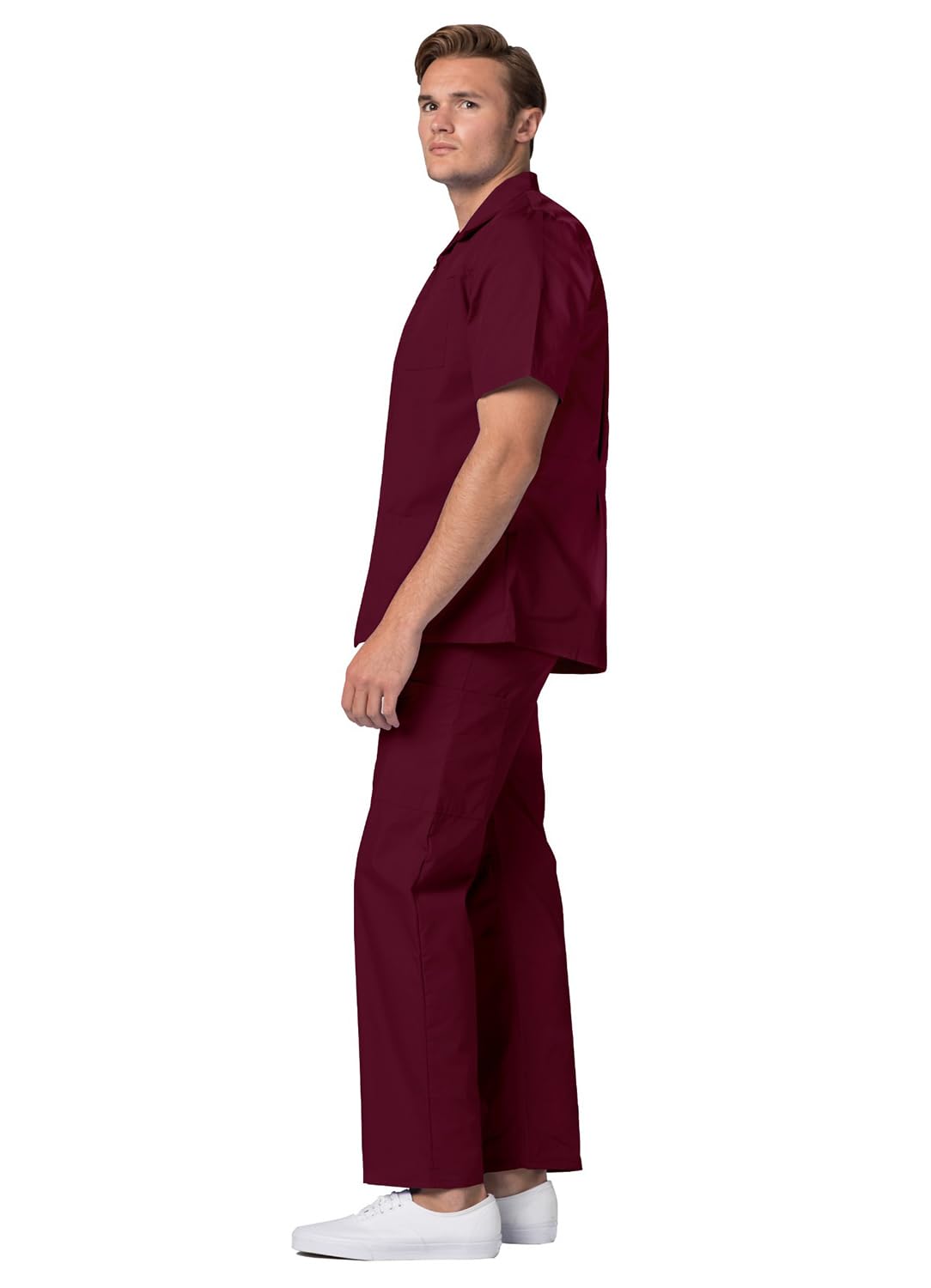 Adar Universal Herren Pflegebekleidung - Kurzärmelige Jacke mit Reißverschluss