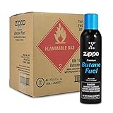 12 cans (1 case) Zippo 5.82oz Premium Butane Fuel