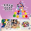 Incraftables 2000 Pieces Pom Poms with Googly Eyes & Glue Stick – Multicolor Bulk Glitter Cotton Balls in Assorted Sizes – Craft Pompoms for DIY Arts, Decorations & Crafts #2