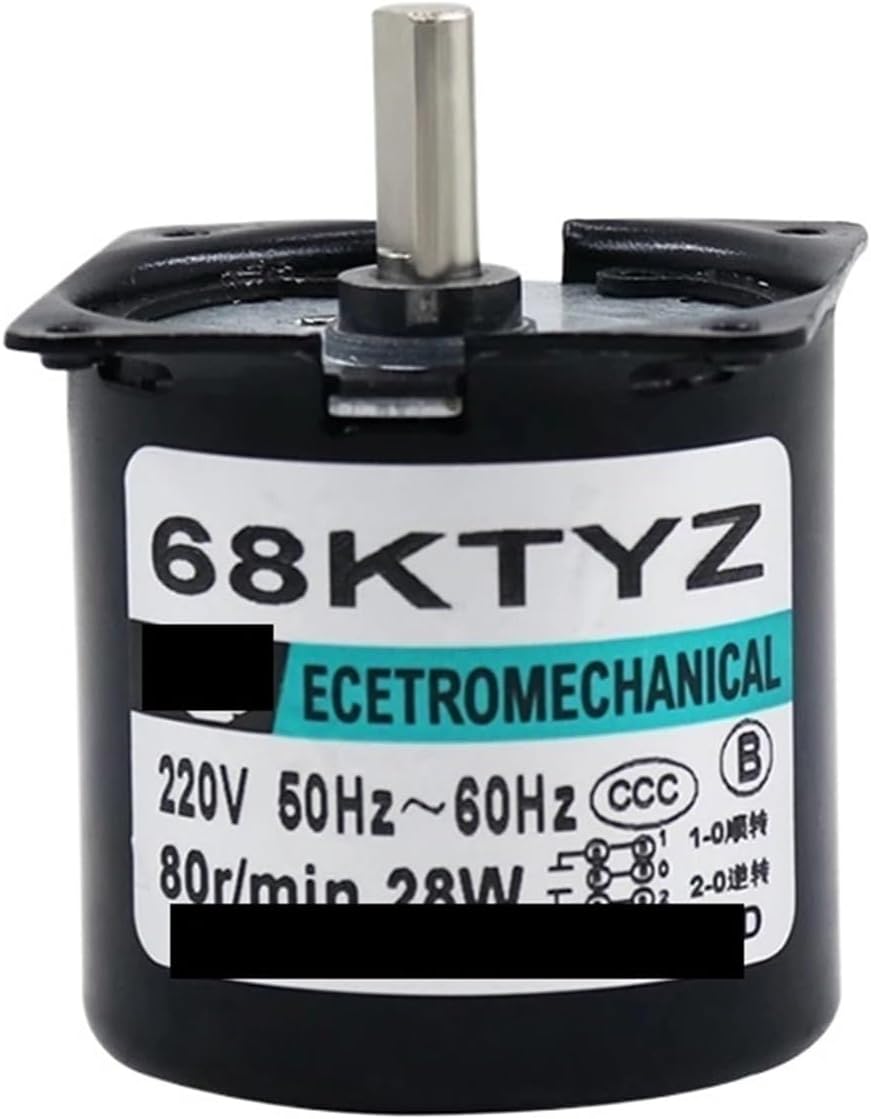 Synchronous Motor 68KTYZ Eccentric Shaft Permanent Magnet AC 220V 28W CW CCW 2.5rpm-80rpm(50rpm)