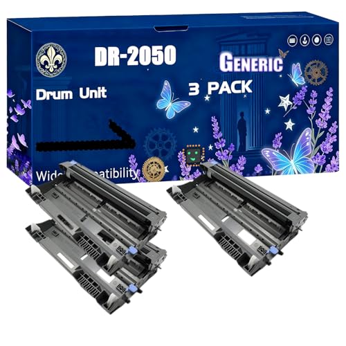 Image of DR-2050 Drum Unit Compatible for Brother HL2030 HL2035 HL2037 FAX2820 FAX2920 Printers, Black High Yield 12000 Pages Printer Accessories (3 Pack Black)