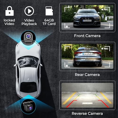 Aphqua Car Play Screen 10.26 Inch Car Stereo for Apple Carplay & Android Auto, Dashcam and Reversing Camera - Image 4