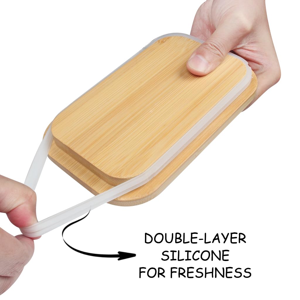 Beurrier en porcelaine avec couvercles, boîte à beurre hermétique en silicone pour beurre, noix, fromage, bleu ciel couteau à beurre Beurrier en porcelaine avec couvercles, boîte à beurre hermétique en silicone pour beurre, noix, fromage, bleu ciel couteau à beurre