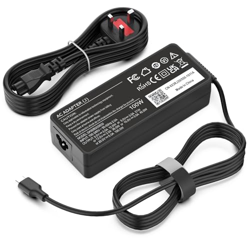 100W USB C Laptop Charger Compatible with Lenovo ThinkPad Mac Book Pro 16 15 13 Mac Book Air iPad Pro, All USB-C 100W 90W 65W 45W Laptop Charger for Dell XPS HP Chromebook Asus AC Adapter