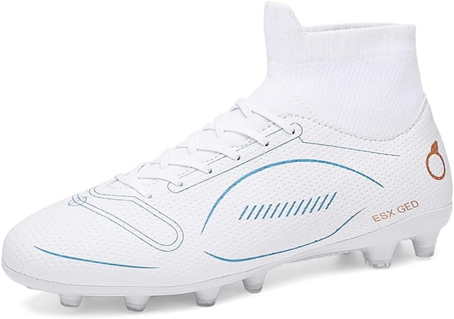 ESXGED Womens Comfy Soccer Boots Spike Shoes Mens Athletic Outdoor/Indoor Football Shoes Girls/Boys Running Walking Student Cleats Fashion Sneakers