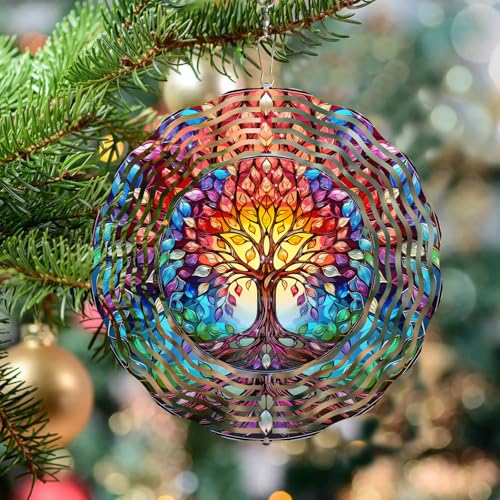 Baum des Lebens, 3D-Windspiel, mattiert, zum Aufhängen für Hof und...