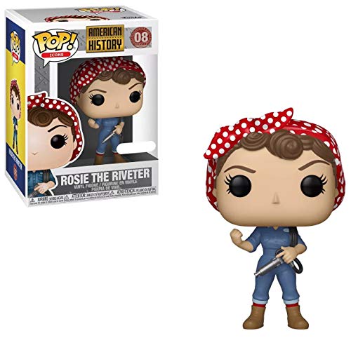 Funko Pop! Icons: History - Rosie The Riveter (Exclusive) - Funko - Figure - Vinyl - Multicolored - Blue and Red