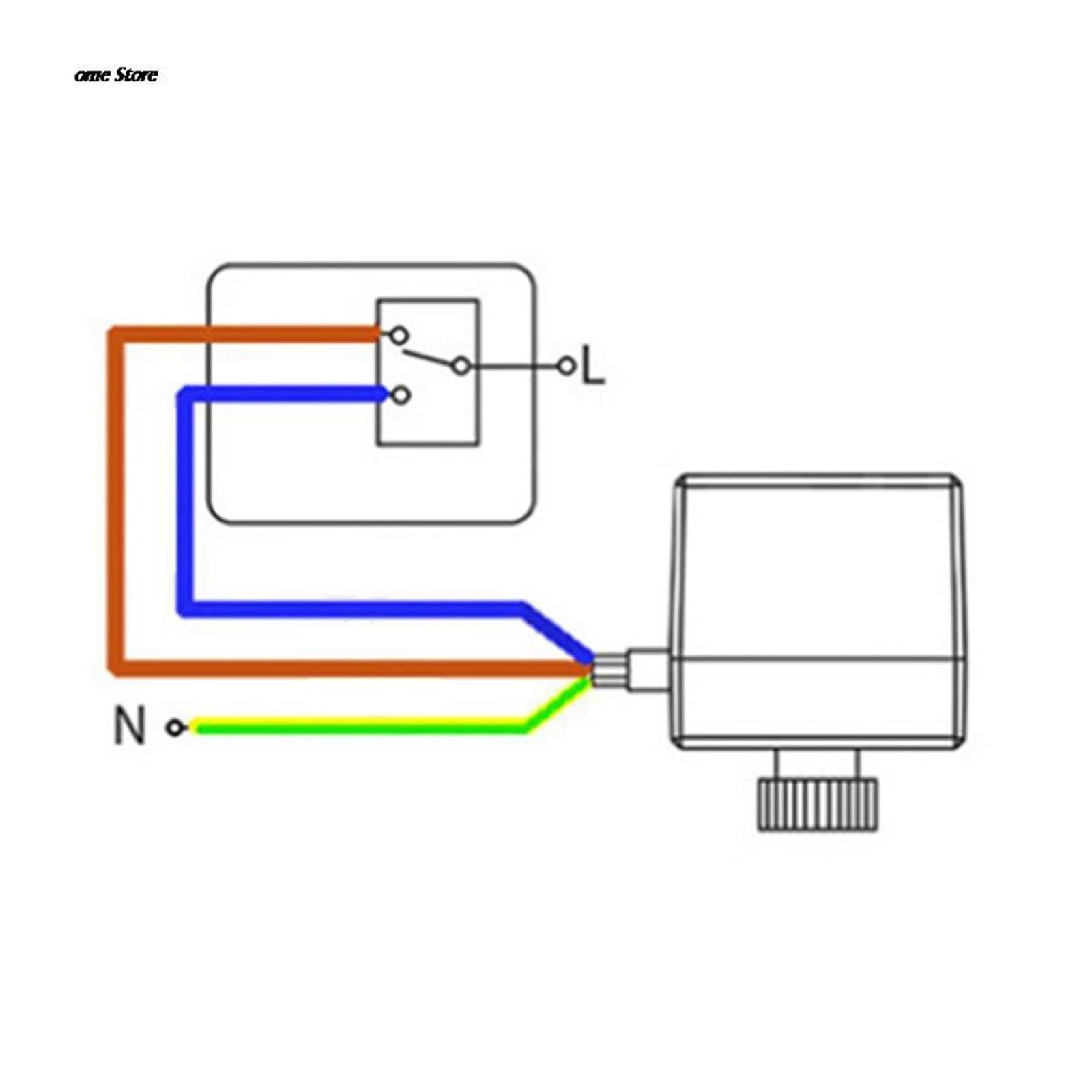 Válvula de bola, Válvula de bola DN15 / DN20 DN25 eléctrica motorizada 2 vías latón AC 3 cables con Cable actuador for Gas agua aceite(DN25 4N)