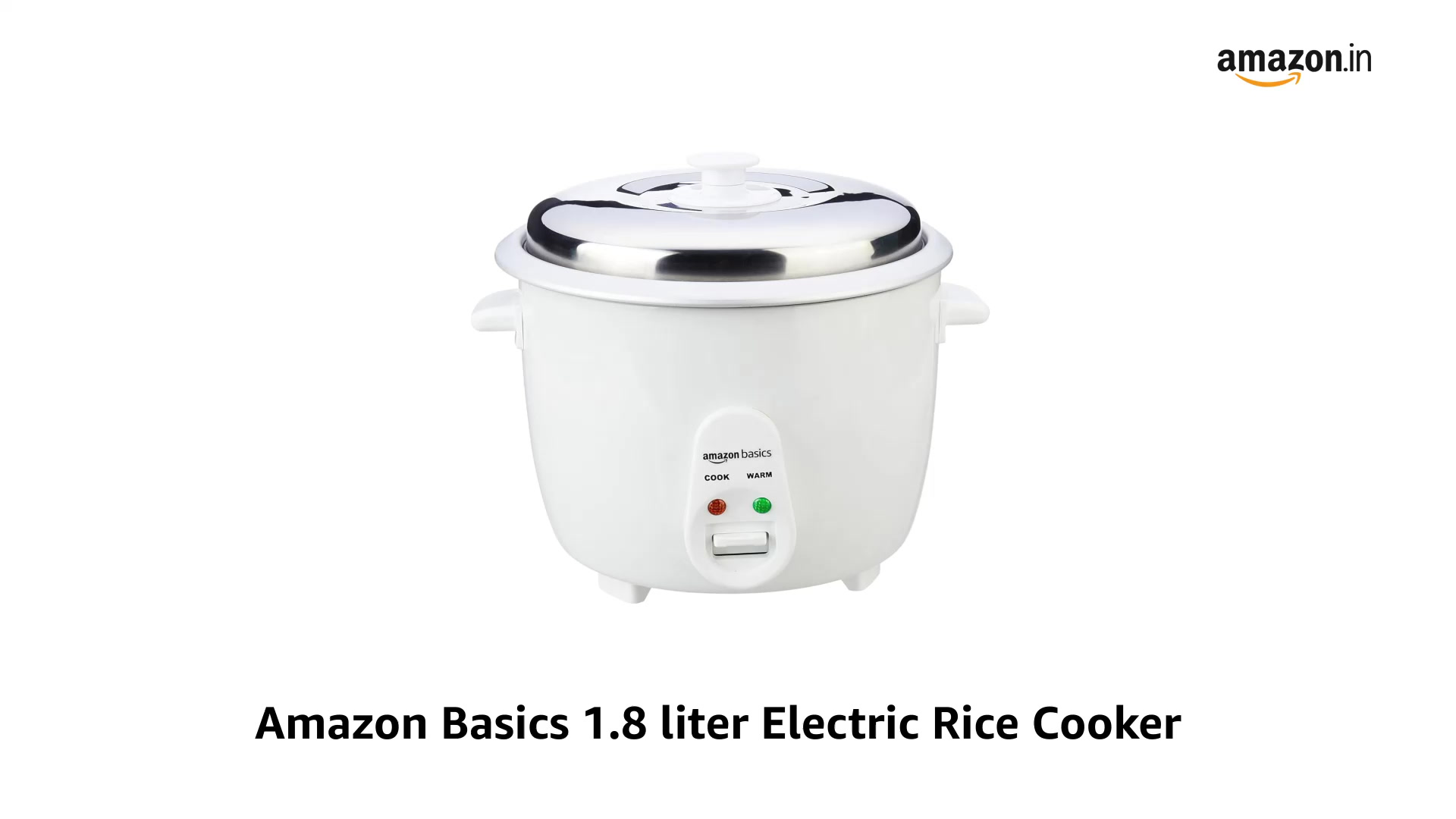 Watch Amazon Basics 1.8 liter Electric Rice Cooker | Auto Cut-Off ...