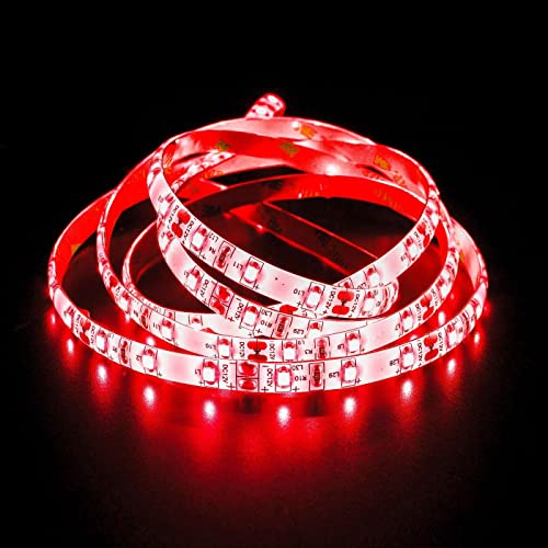 Lumonic LED Strip 5m Rouge Bande LED 24V IP65 300LEDs 60 LED/m SMD2835 I LED Stripe I LED Stripe 500cm, bande LED, bande lumineuse LED