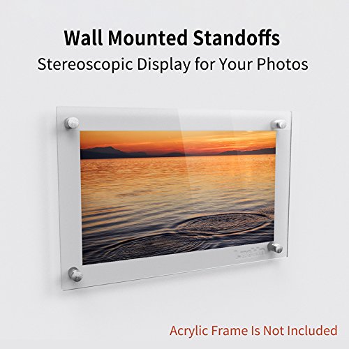 Luckin 20-Pack Standoff Screws (1/2 In. Dia X 1 In. L), Stainless Steel Standoff Mounting Hardware For Acrylic Signs, Silver #TOP5