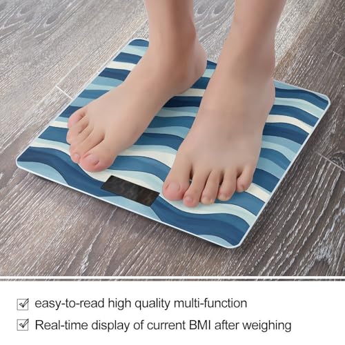Báscula digital de baño con pantalla LED y plataforma de vidrio templado miniatura 5