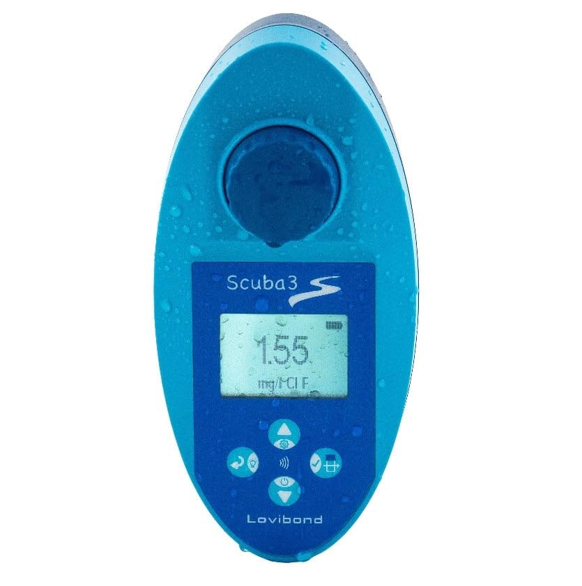 Lovibond Scuba 3S Analizador Digital de Agua para Piscinas y Spa con NFC, Medidor de pH, Cloro, Bromo y Alcalinidad, Incluye 70 Tabletas Reactivas