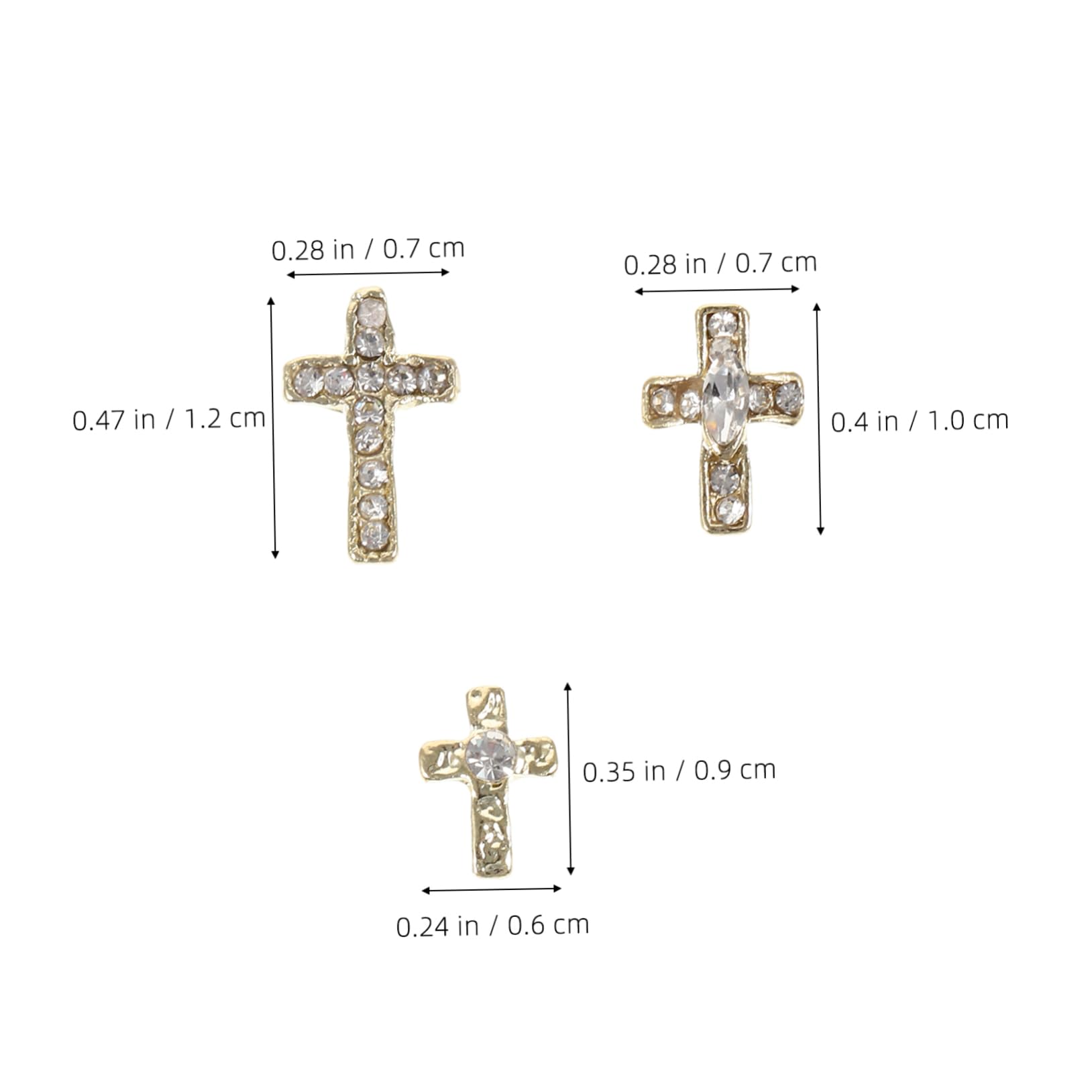 4 Set Gioielli in Lega Ciondoli Per Unghie Di Strass Incantesimi Ciondoli Per Unghie Strass Ciondoli Per Unghie Incrociati Lega Di Zinco 60 Pezzi*4