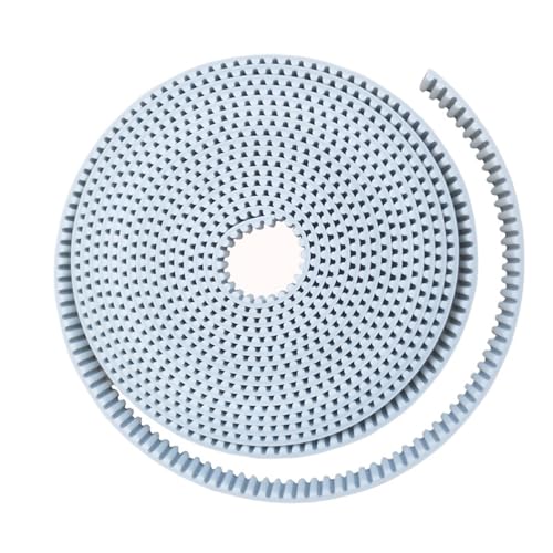 Correa PU HTD 5M blanca antiestiramiento con acero de 40mm para transmisiones limpias