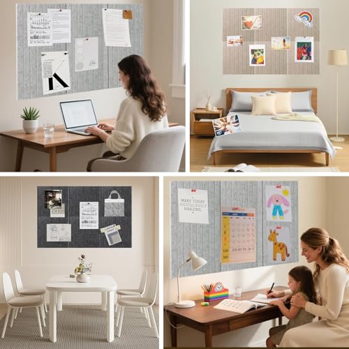 YFLeomry 60 x 40 cm Filz Pinnwand Selbstklebend, 1 Stück Dunkel Kamel 60 x 40 cm Pinnwand Filz, Dekorative Pinnwand Groß, Pinnwände Faltbare Fototafel für Büro, Wohnzimmer, Schlafzimmer, Wand