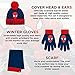 Marvel Spider-Man Kid’s Winter Hat Snow Gloves and Scarf for Boys and Toddlers 3 Pc Set Warm Pom-Pom Beanie with Accessories