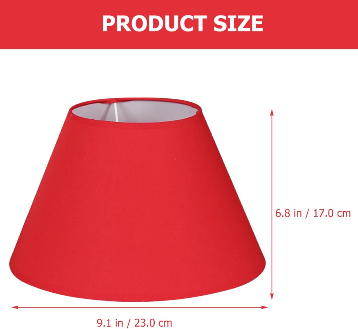 Garneck Fabric Lampshade Small Hanging Lamp Shade for Living Room Decor Base Retro Style