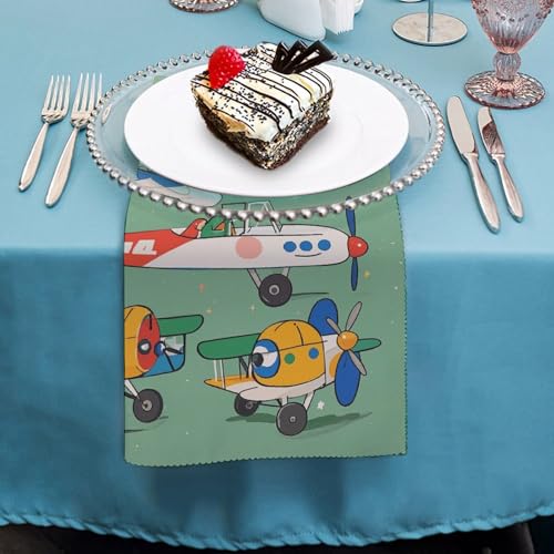 Servilletas de Tela con Aviones Dibujos Animados Paquete 4 miniatura 4