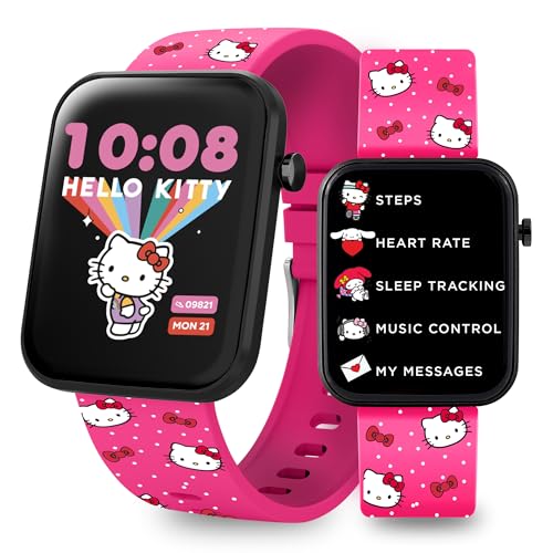KIDS EUROSWAN SL Hello Kitty - Reloj interactivo con correa impresa para niñas KIDS EUROSWAN SL Hello Kitty - Reloj interactivo con correa impresa para niñas