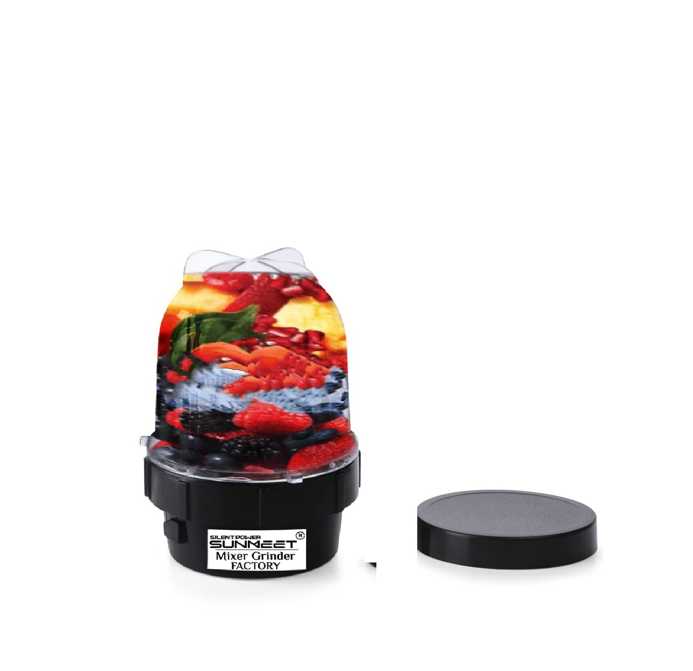 Bullet Jar for Mixer Grinder Small Set of 1 (350 ML) ABS Transparent Juicer Jar, Black- NMGF87-image-44