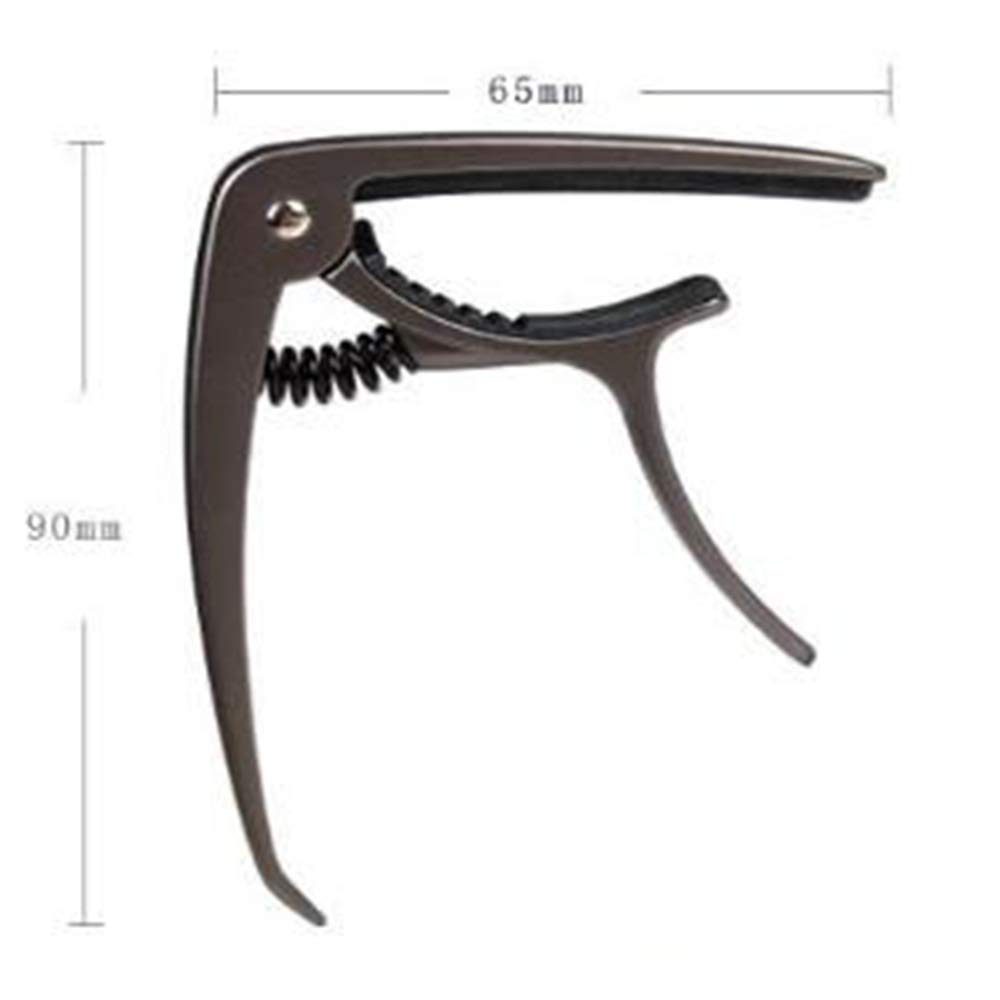 Capotasto per chitarra Accessori per chitarra Capotasto per chitarra a mano Clip di trasposizione per chitarra in lega di alluminio per una facile trasposizione (Color : Grey, Size : One Size) (Grey