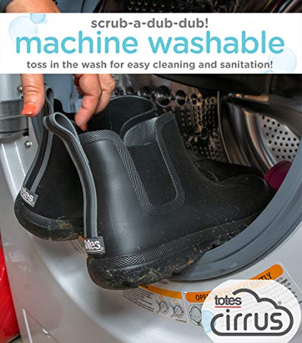 Totes Men's Cirrus Ankle Rubber Rain Boot, Black, 10 #TOP3