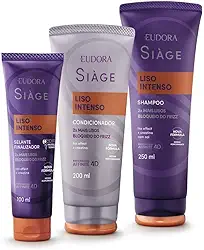Eudora Kit Siàge Liso Intenso: Shampoo 250ml + Condicionador 200ml + Leave-in Capilar 100ml