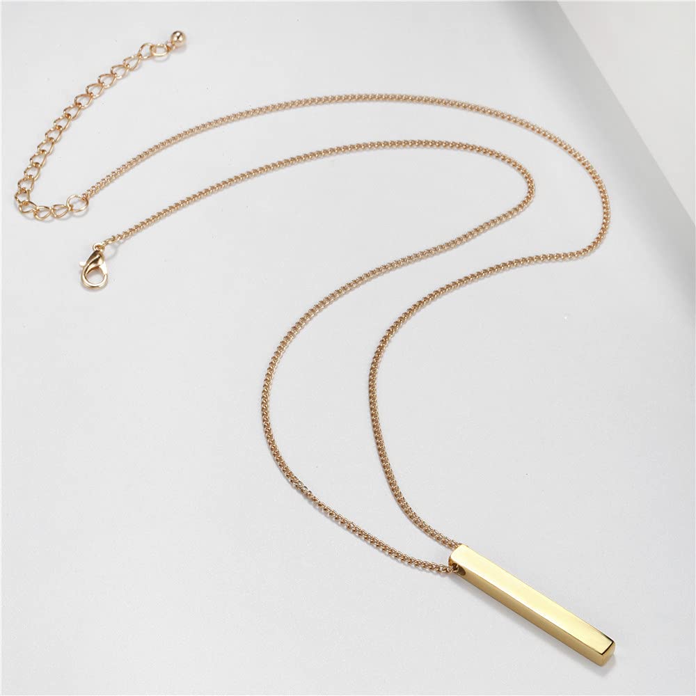 Collana Uomo Ciondolo Donna Catenella Regalo rettangolo Ciondolo Collana Uomo Catena Pendente Gioielli Semplice Gotico Cubano Catena Collana Per Uomo Gioielli Regalo