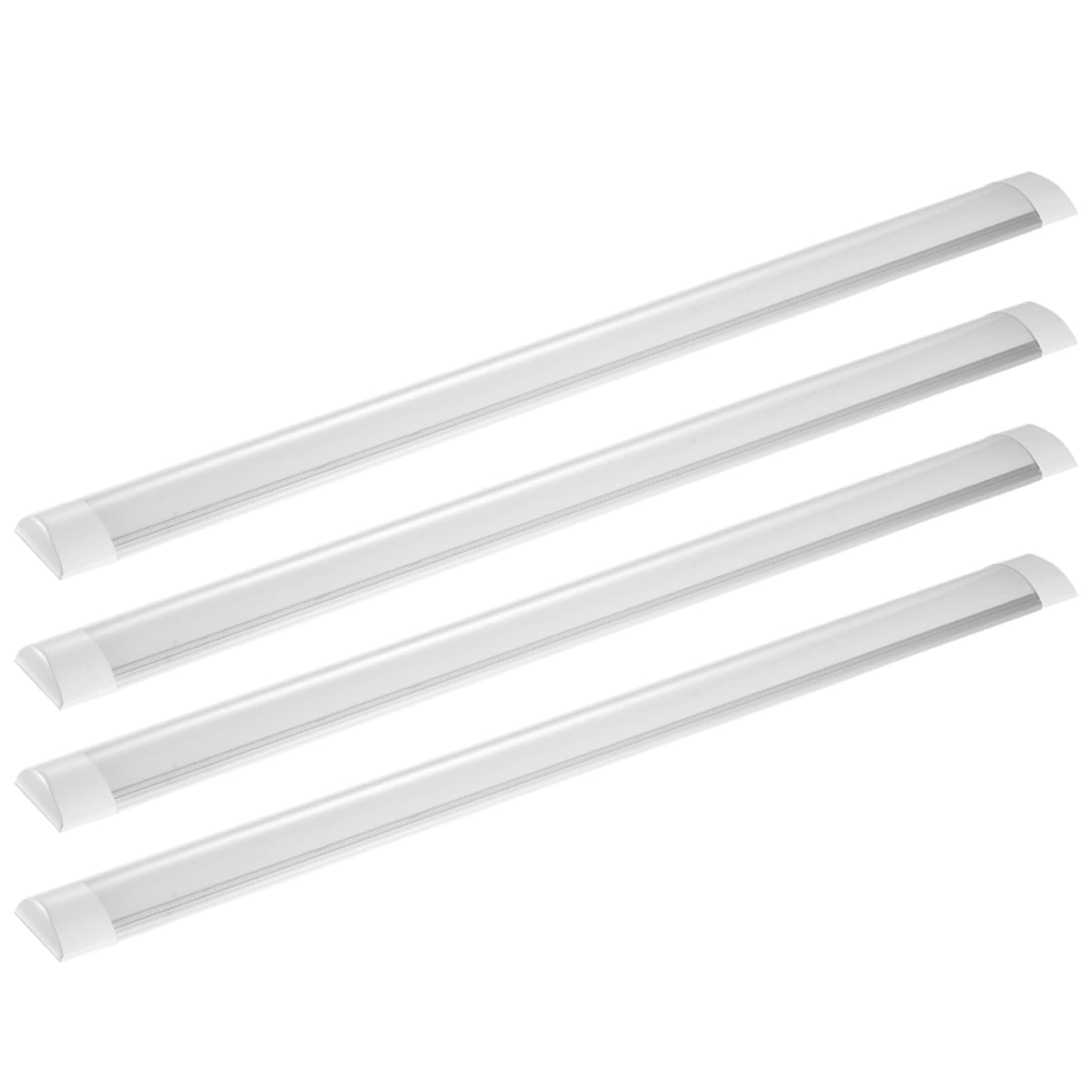 Tube LED 90cm / 3ft 30W, jeux de lampes fluorescentes à lumière du jour 6000K, tubes fluorescents intégrés 3600LM IP20 pour entrepôt de garage d'usine de bureau, paquet de 4
