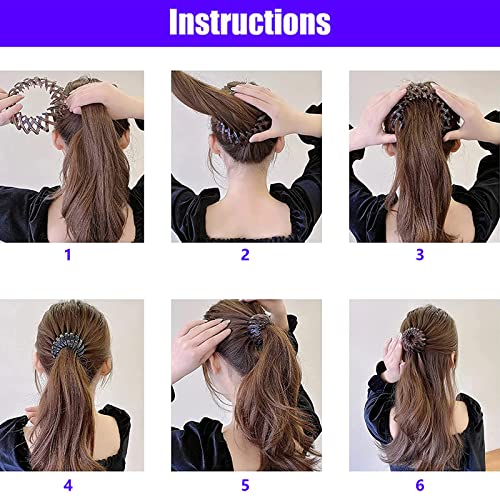 RONGYI Pack of 4 Vintage Bird Nest Hair Clips, Versatile and Expandable, Bird Nest Shaped Hair Accessory - Image 3