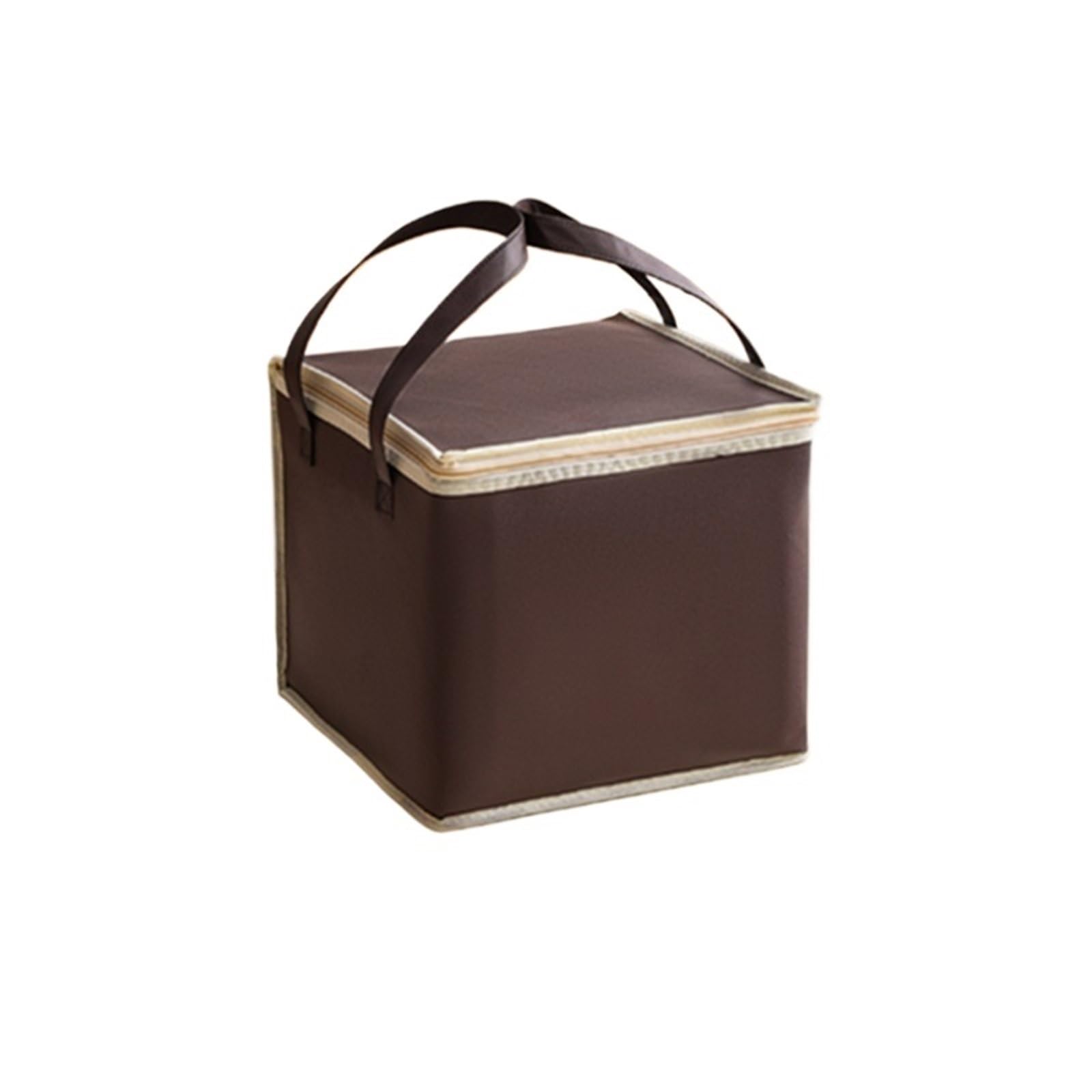 Bolsa Almuerzo Bolsa de almuerzo de algodón for pastel, bolsa aislante, bolsa de transporte, cajas de almacenamiento más frescas, bolsas de almuerzo, contenedor térmico de comida for Picnic(Coffee,8in