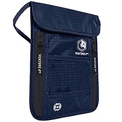 VENTURE 4TH Passport Holder Neck Pouch With RFID Blocking –