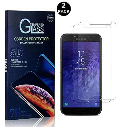 Galaxy J4 2018 Screen Protector, Bear Village® Tempered Glass Screen Protector [Lifetime Warranty], HD Screen Protector Glass for Samsung Galaxy J4 2018, 2 Pack