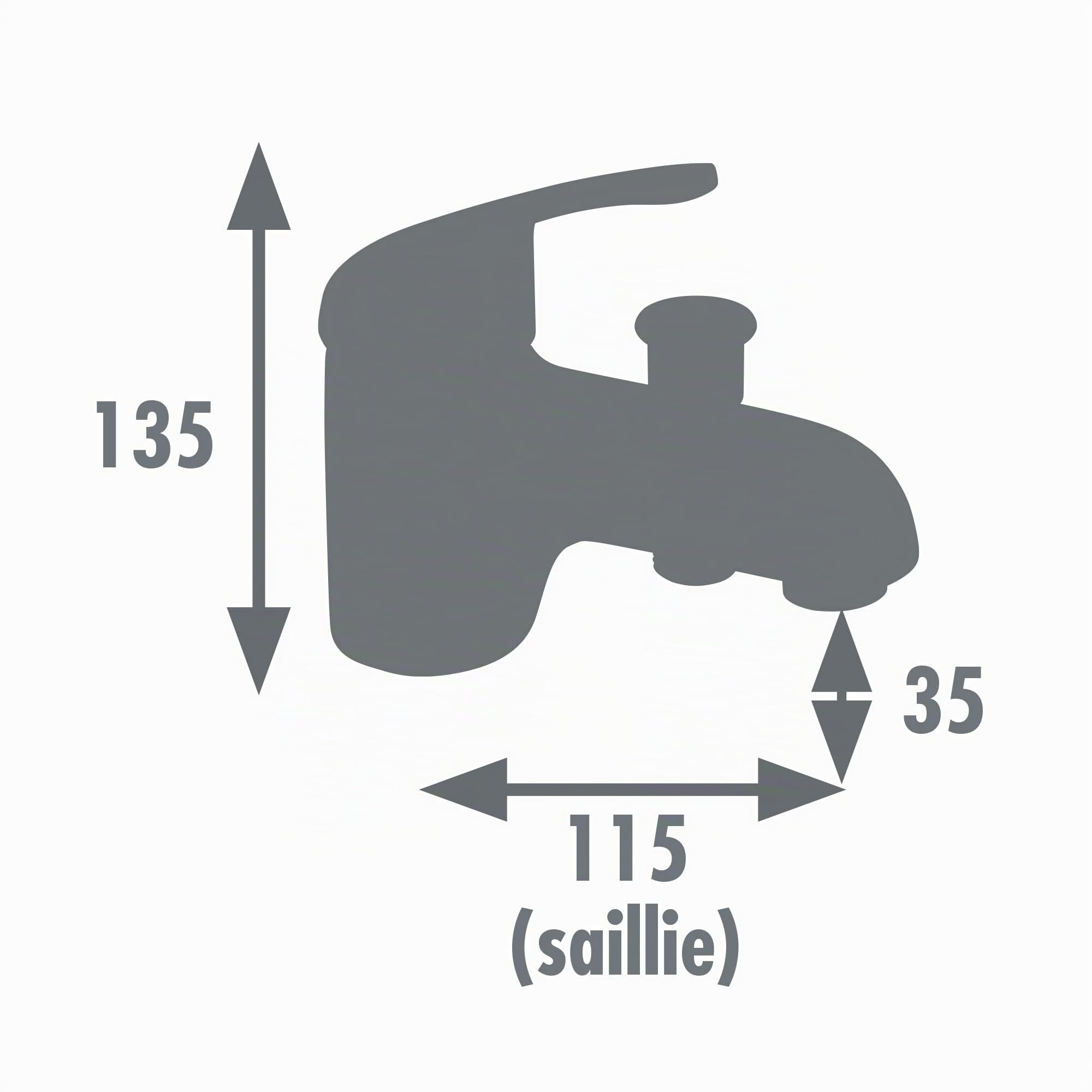 Edouard Rousseau - Mitigeur Bain-Douche MONOTROU - Fabrication Française - Certifié NF - Chromé