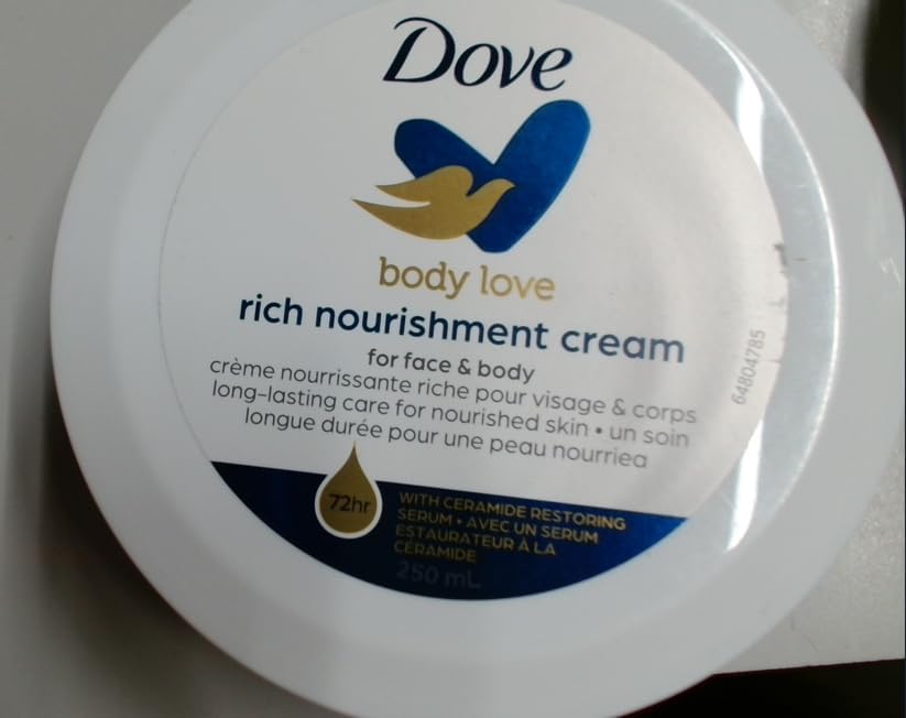 Image of Dove Body Love Rich Nourishment Cream 250ml | Face & Body Moisturizer with Ceramide Restoring Serum | 72H Deep Hydration | Intensive Nourishing Cream for Dry Skin | Soft, Smooth & Healthy-Looking Skin | Face & Body Moisturizer, Ceramide Restoring Serum, 72H Deep Hydration, Intensive Nourishing for Dry Skin