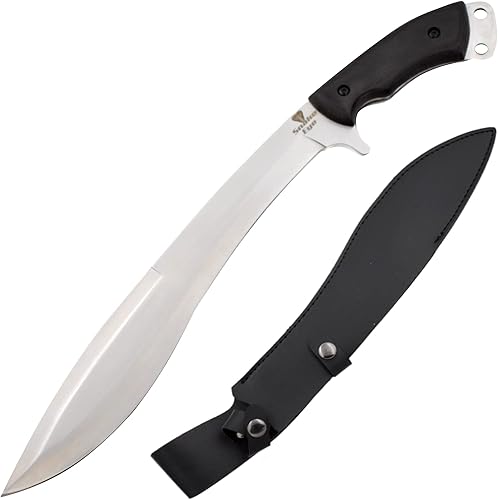 Miniatura 9 de Machete de ojo de serpiente con construcción resistente, mango ergonómico antideslizante y funda para cinturón para jardinería, gestión de tierras,