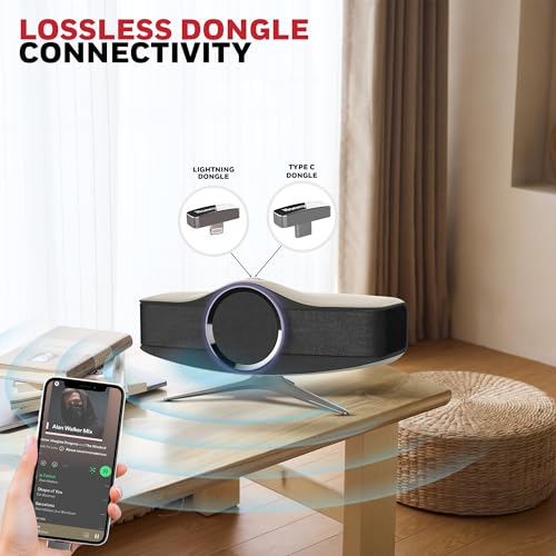 Image of Honeywell Aviator Hi-Fi Speaker, 240W, 1MBPS+ Audio codec, TypeC & Lightning Dongle, Ambient Light, Deep Bass, Bluetooth V5.3-30m, 5 Amplification Channel, 3 Independent Sound Cavities