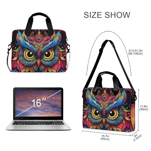 Funda para portátil Boho ALAZA con estampado búho arcoíris miniatura 4