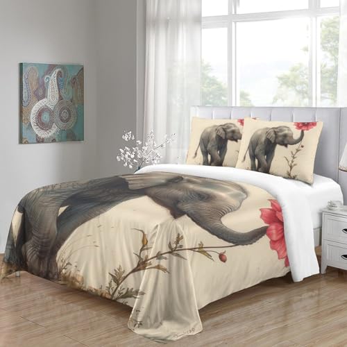 Parure de lit microfibre super douce 260x220 avec housse de couette 3D - 5