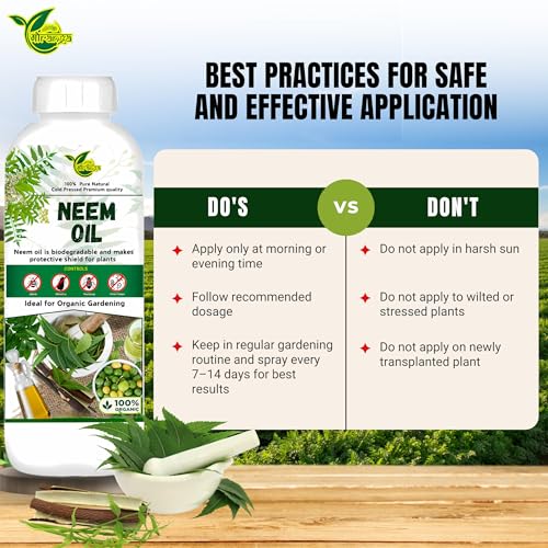 Image of Gauranga 100% Pure Organic Cold Pressed Water Soluble Neem Oil Concentrate| Natural Insect Pest Control & Fungicide for Plants Garden Agriculture For Indoor Outdoor Plants (500 Milliliter)