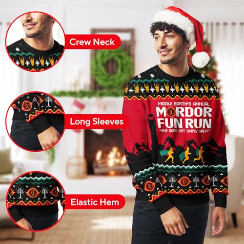 Image of 99TIMORO Rings Lord Ugly Christmas Sweater for Men and Women, Holiday Pullover Novelty Crewneck Sweatshirt, Festive Outfit Gift