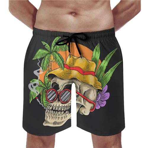 Short de bain homme crâne tropical au séchage ultra rapide pour l'été