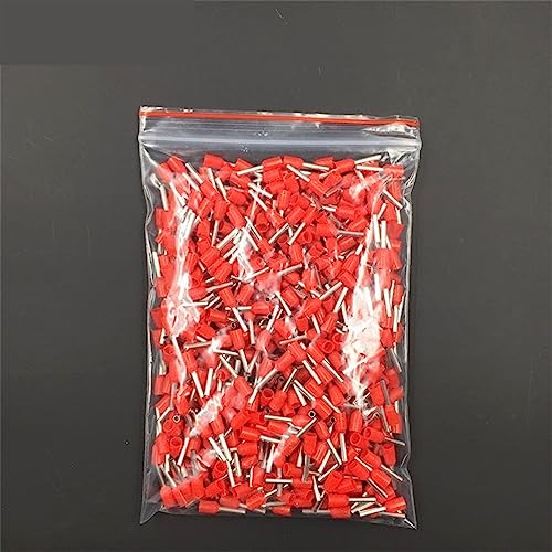 Terminales aislados E6012 para cable de 6MM2 conector de tubo para crimpar cableado blanco 1000 Uds